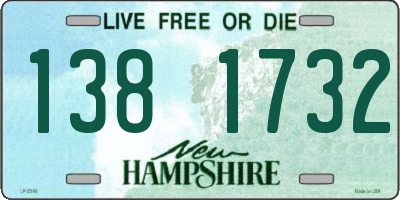 NH license plate 1381732