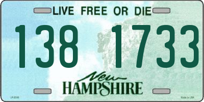 NH license plate 1381733