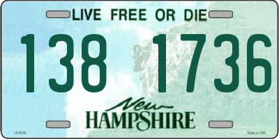 NH license plate 1381736