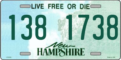 NH license plate 1381738