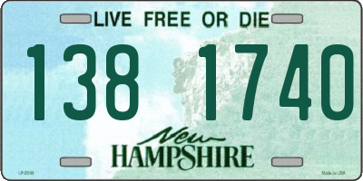 NH license plate 1381740