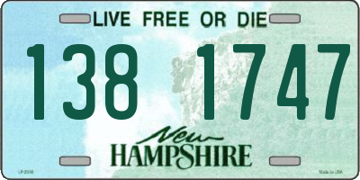 NH license plate 1381747