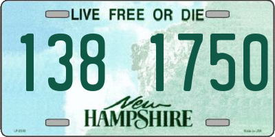 NH license plate 1381750