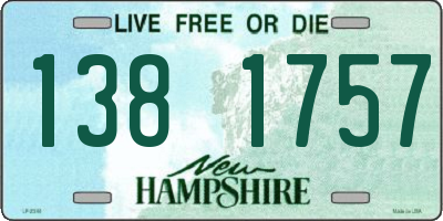 NH license plate 1381757