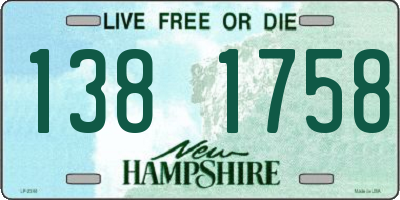 NH license plate 1381758