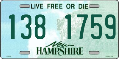 NH license plate 1381759