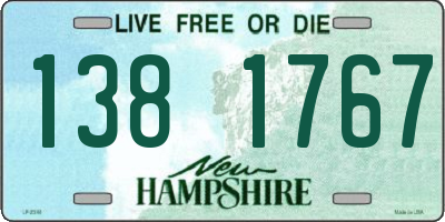 NH license plate 1381767