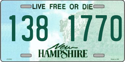 NH license plate 1381770