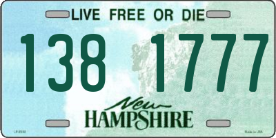 NH license plate 1381777