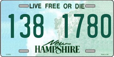NH license plate 1381780