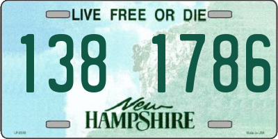 NH license plate 1381786