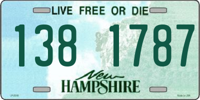 NH license plate 1381787