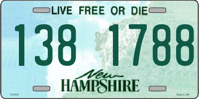 NH license plate 1381788