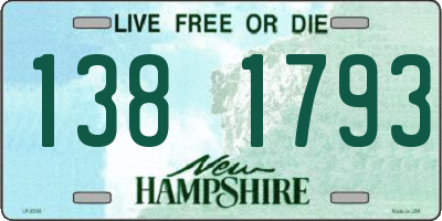 NH license plate 1381793