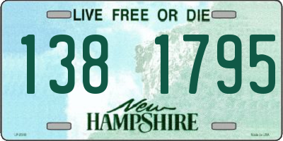 NH license plate 1381795