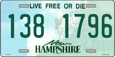 NH license plate 1381796