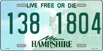 NH license plate 1381804