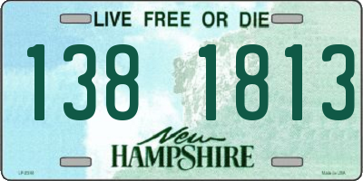 NH license plate 1381813