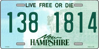 NH license plate 1381814