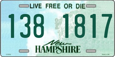 NH license plate 1381817