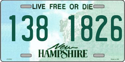 NH license plate 1381826