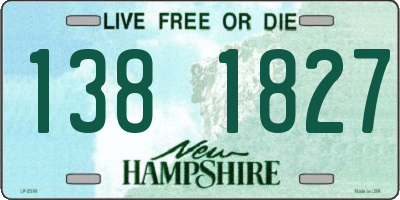 NH license plate 1381827