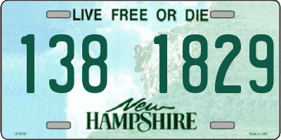 NH license plate 1381829