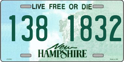 NH license plate 1381832