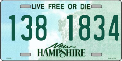 NH license plate 1381834