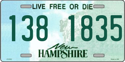NH license plate 1381835