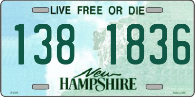 NH license plate 1381836