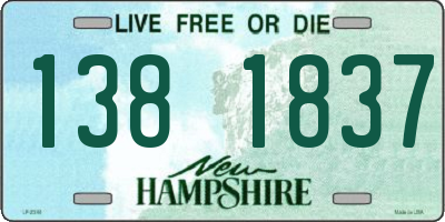 NH license plate 1381837