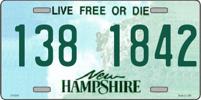 NH license plate 1381842