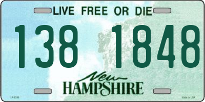 NH license plate 1381848