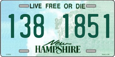 NH license plate 1381851