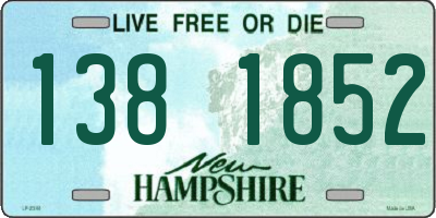 NH license plate 1381852