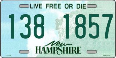 NH license plate 1381857