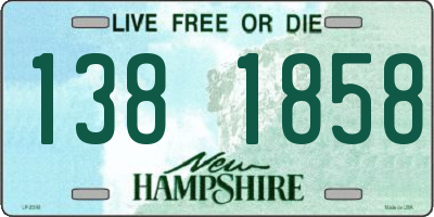 NH license plate 1381858