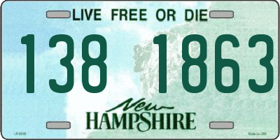 NH license plate 1381863