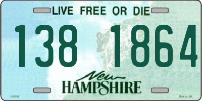 NH license plate 1381864