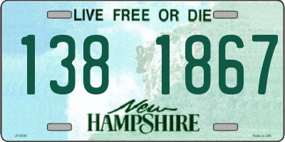 NH license plate 1381867