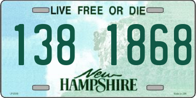NH license plate 1381868