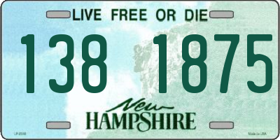 NH license plate 1381875