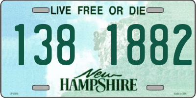NH license plate 1381882