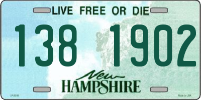 NH license plate 1381902