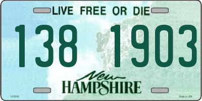 NH license plate 1381903