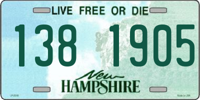 NH license plate 1381905