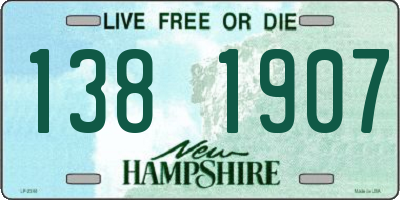 NH license plate 1381907