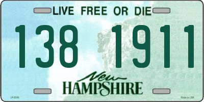 NH license plate 1381911