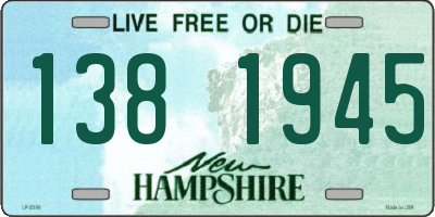 NH license plate 1381945